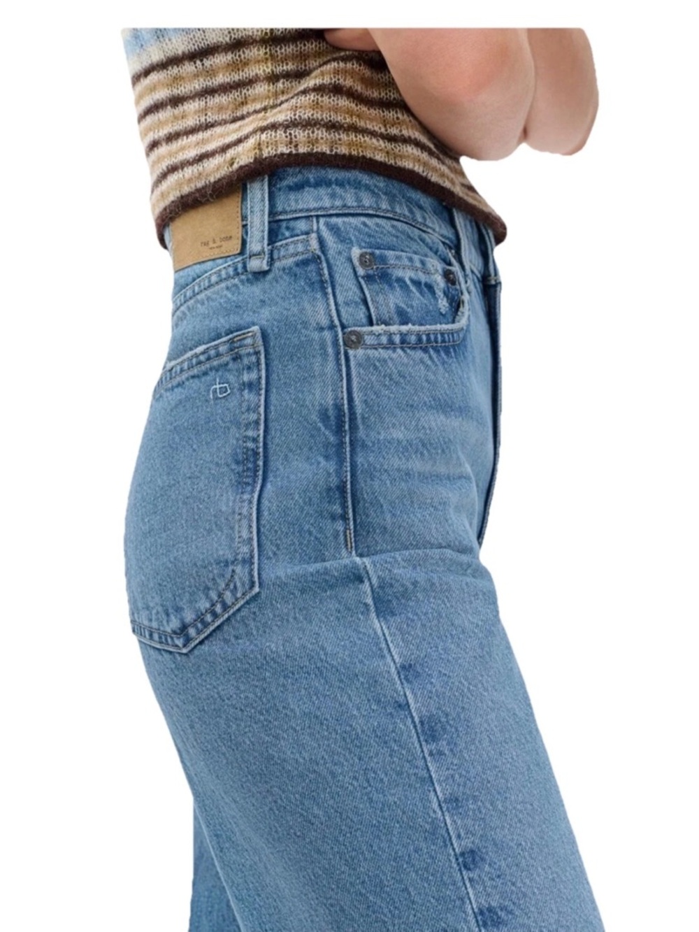 NEW Rag & Bone Shea High-rise Relaxed Straight Full Length Jeans Size 27 - Picture 6 of 16